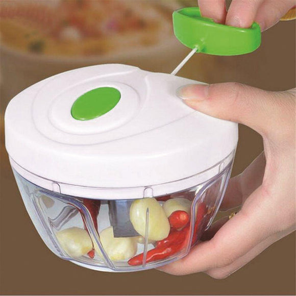 Mini Processador Manual Booster Power - Triturador De Legumes, Verduras e Temperos