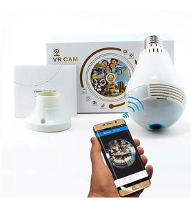 Lâmpada Câmera VR CAM 360 Wifi Celular iPhone e Android