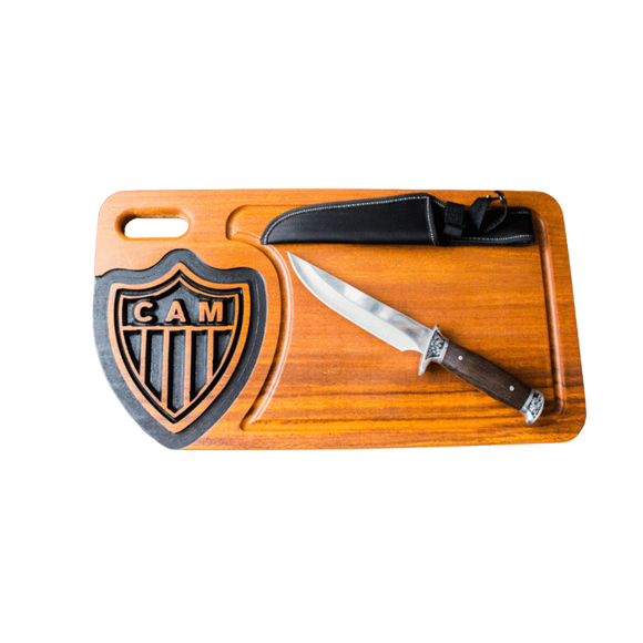 Kit Churrasco seu Time Premium + Faca e abridor Personalizados